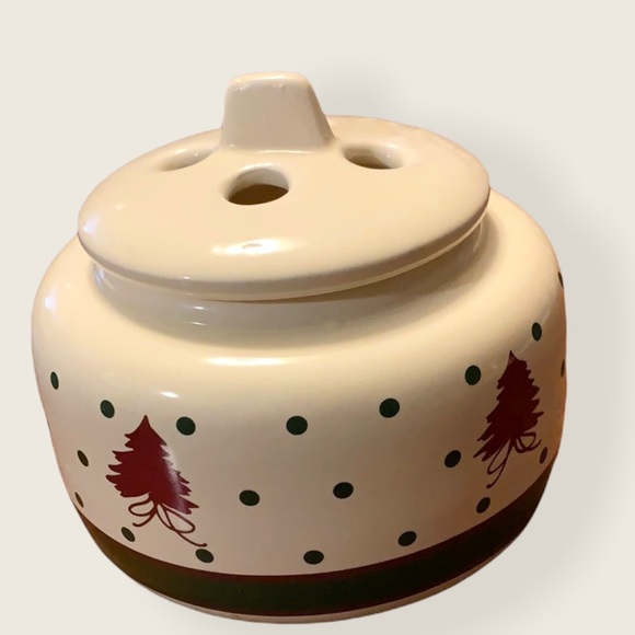 Christmas Tree Pattern Garlic Pot or Candle Holder - Picture 1 of 7
